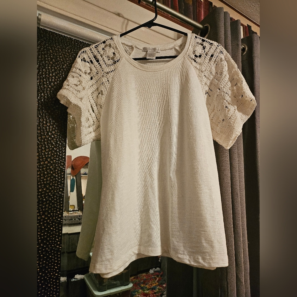 Design History White Boxy Embellished Blouse